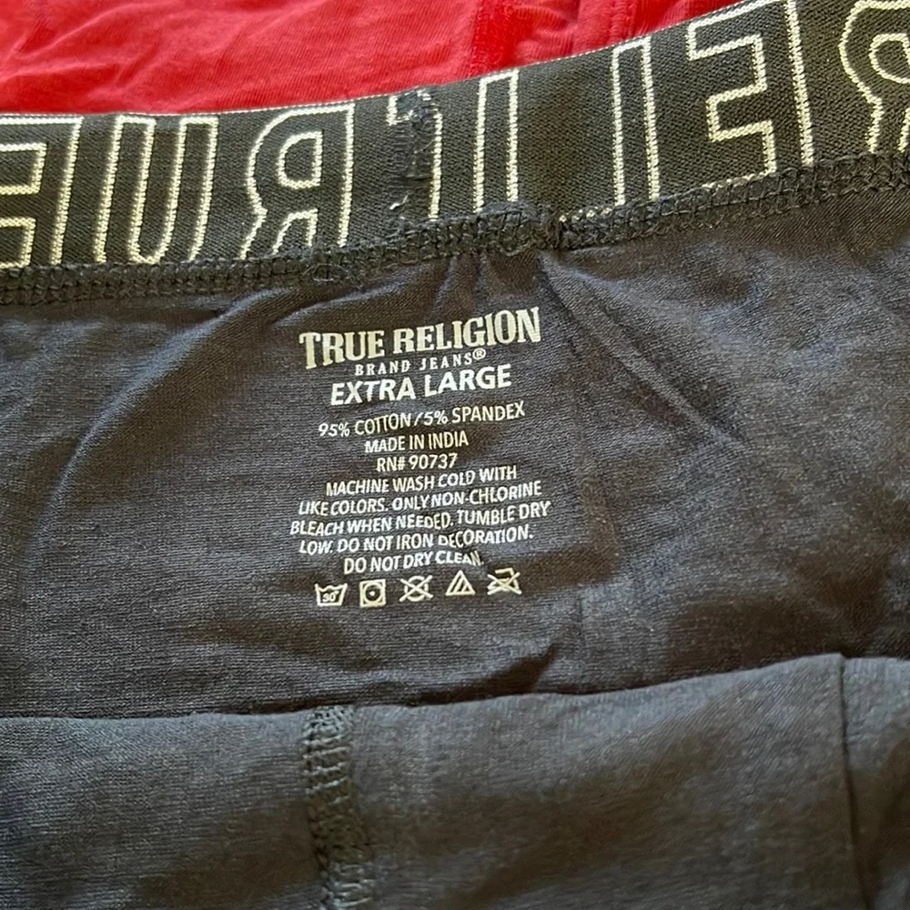 True Religion XL Fly Front Cotton/Spandex Boxer Brief (2 Single Pairs)